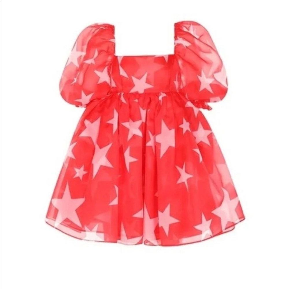 Selkie The Puff Dress in Red Star Size XS NWT